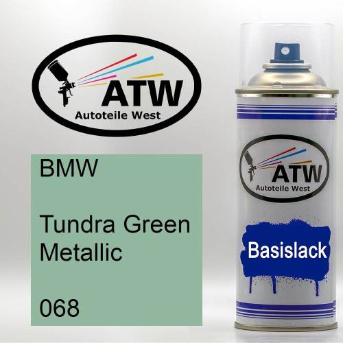 BMW, Tundra Green Metallic, 068: 400ml Sprühdose, von ATW Autoteile West.